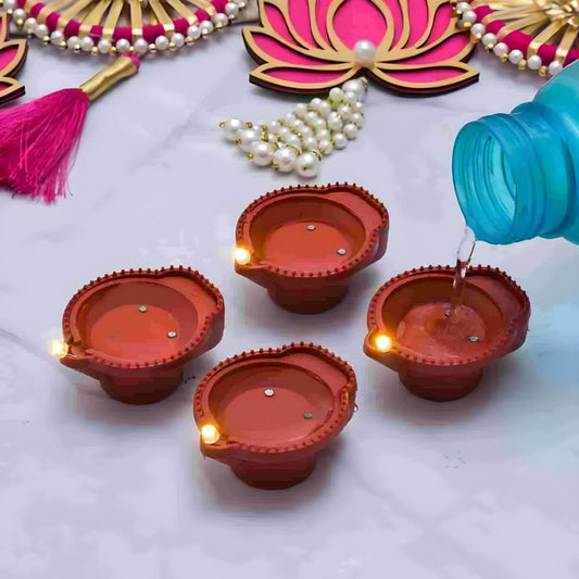 Sensor LED Reusable Water Diyas Bright Long