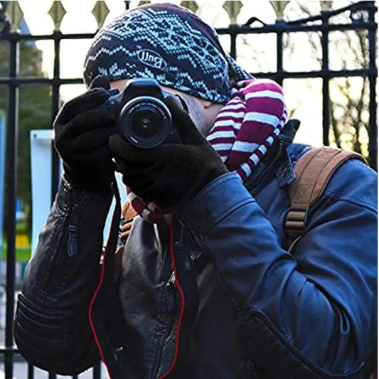 Wool Blend Stretchable Casual Outdoor Cold Weather Ribbed Gloves