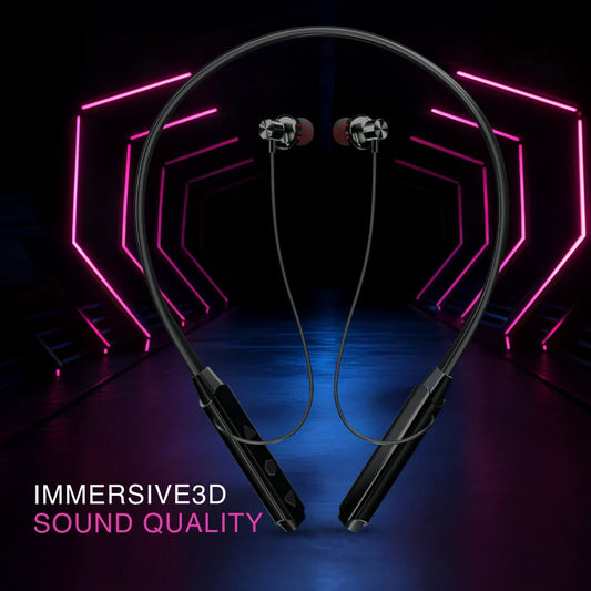 🎧 Wireless Bluetooth Neckband – ⚡ Type-C Fast Charging | 🎵 Deep Bass | 🎤 HD Mic | 💦 IPX4 Waterproof 🔋
