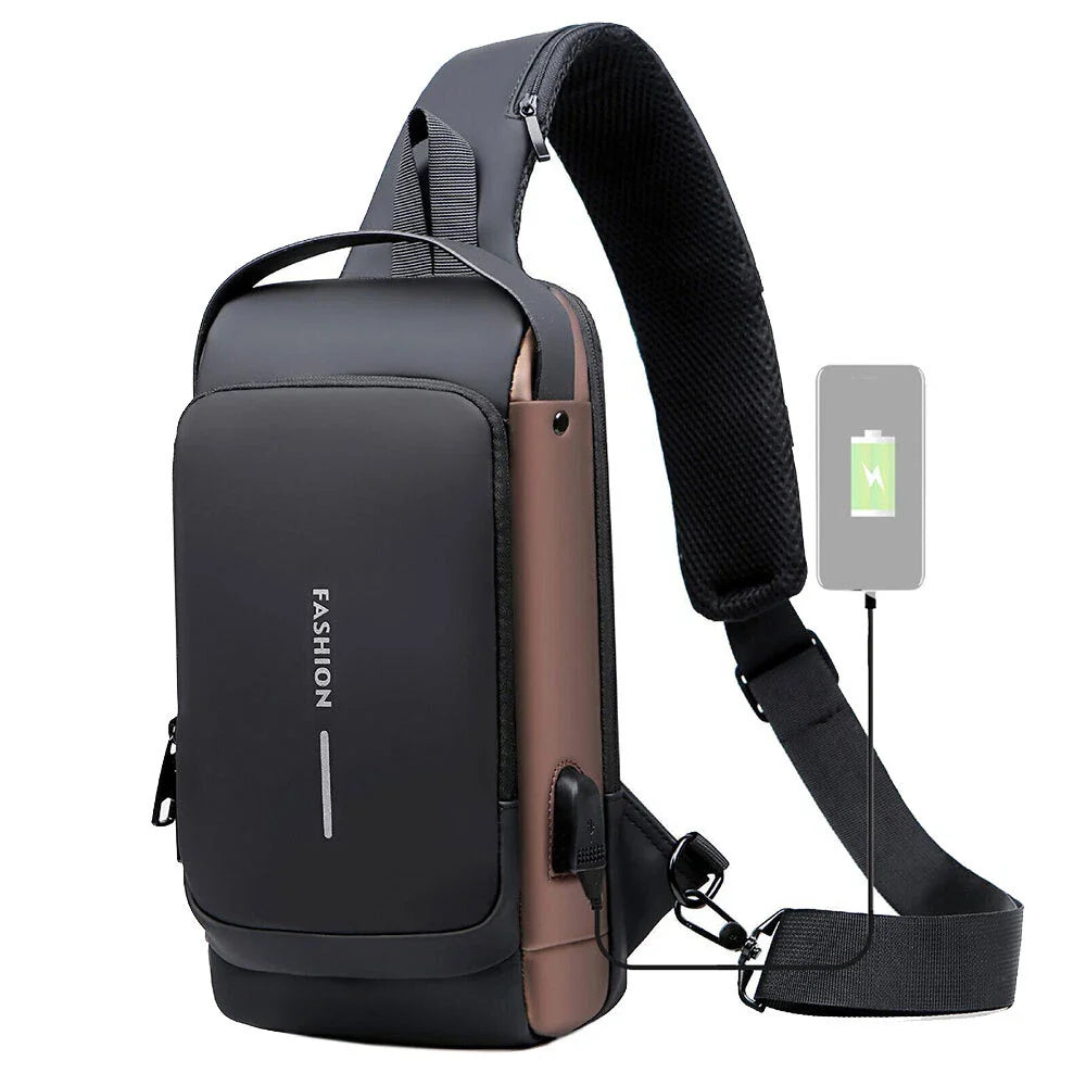 ππ§ Waterproof Anti-Theft Sling & Backpack πΌβ‘ β USB Charging, Stylish & Secure for Men & Women π