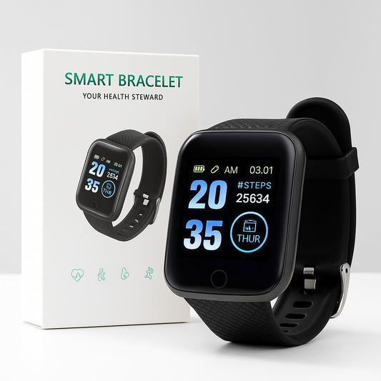 🖤Smart Fitness Bracelet Health Watch| ❤️Heart Rate | 👣Step Tracker | 🌙Sleep Monitor | 💧Waterproof