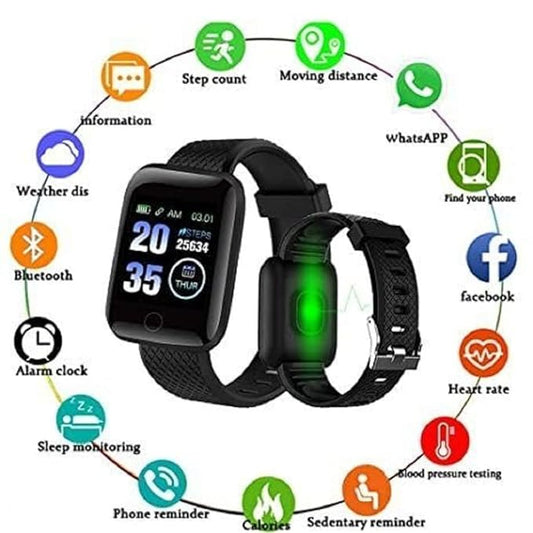 🖤Smart Fitness Bracelet Health Watch| ❤️Heart Rate | 👣Step Tracker | 🌙Sleep Monitor | 💧Waterproof