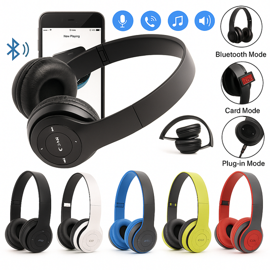 P47 Bluetooth Headphones with Foldable Design