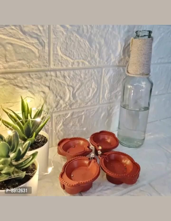 Sensor LED Reusable Water Diyas Bright Long