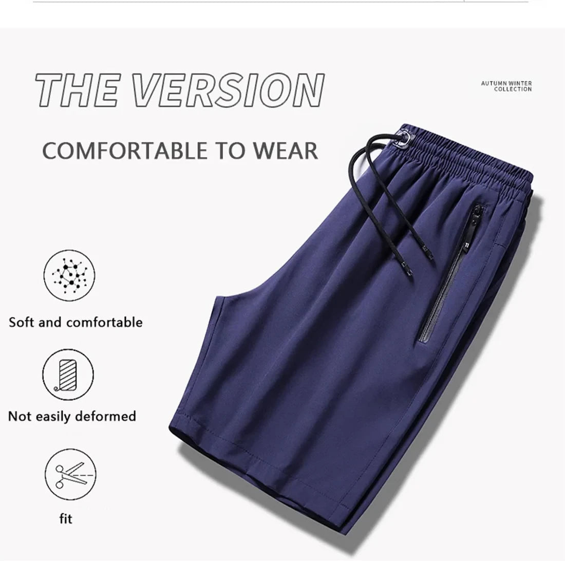 Mens Stretch Shorts Soft Breathable Summer Wear