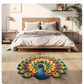 Royal Peacock Design Floor Mat Elegant Home
