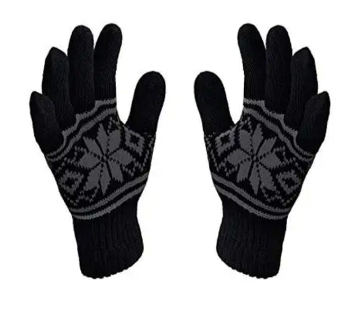 Wool Blend Stretchable Casual Outdoor Cold Weather Ribbed Gloves