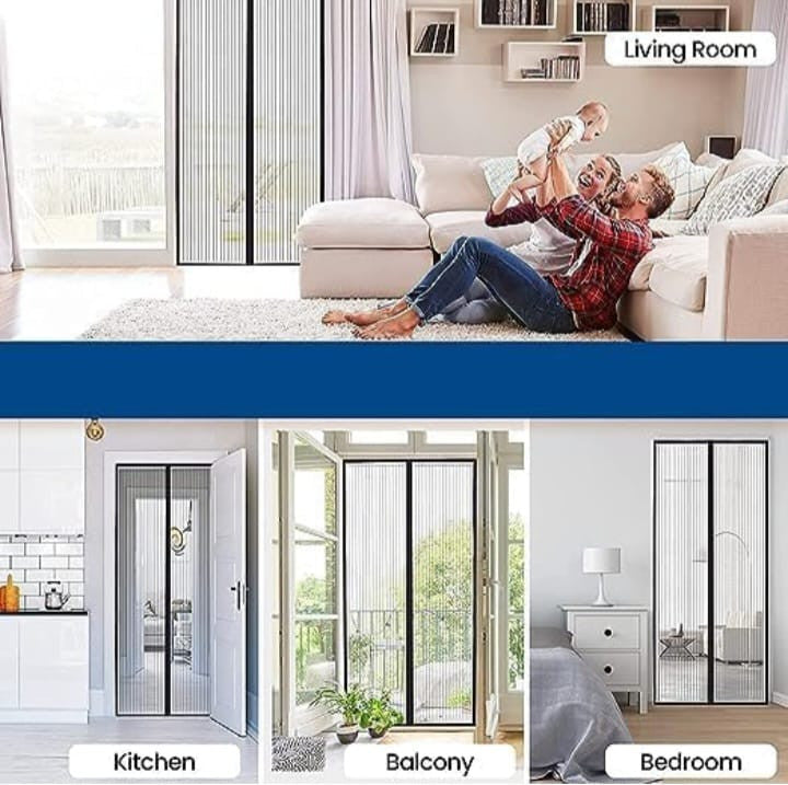 Magnetic Mosquito & Insect Repellant Screen Door