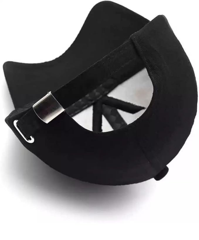 A- Adjustable Black Plain Cap Unisex Quick Drying Sun Hat For Summer Activities