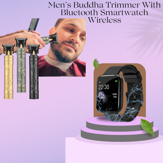 Mens Buddha Trimmer With Bluetooth Smartwatch Wireless