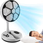 Portable USB Rechargeable Fan Desk Night Light