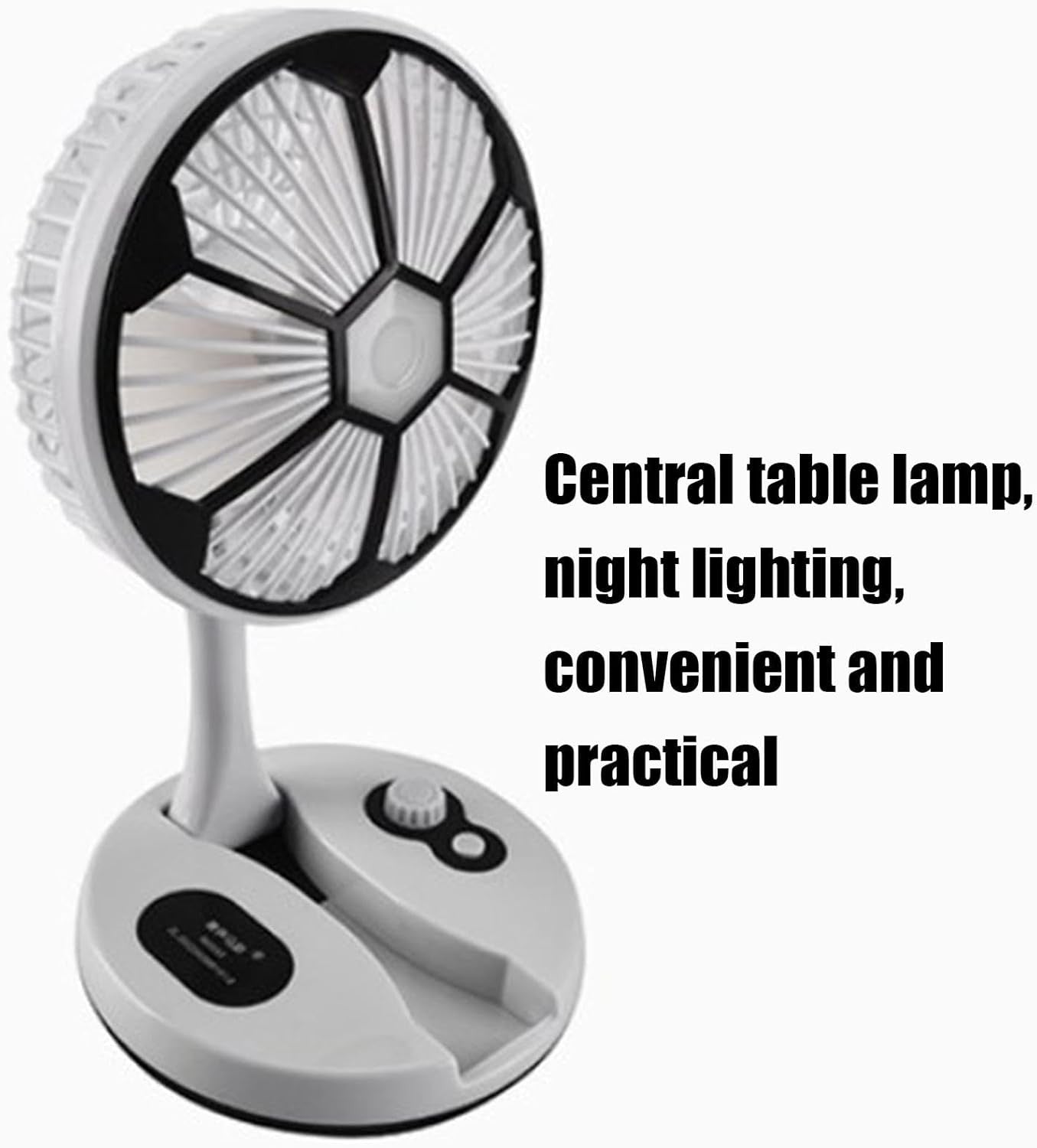 Portable USB Rechargeable Fan Desk Night Light