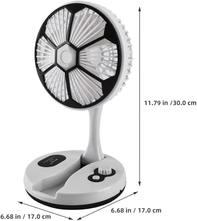 Portable USB Rechargeable Fan Desk Night Light