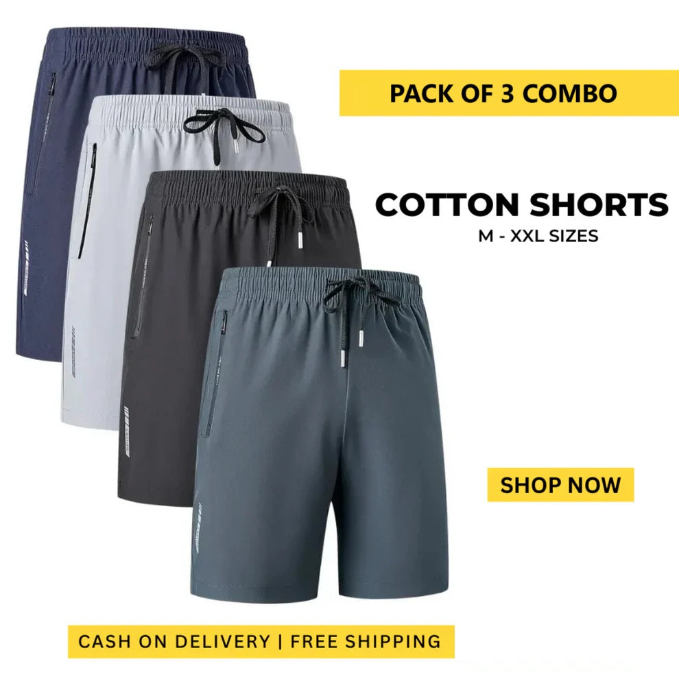 Mens Stretch Shorts Soft Breathable Summer Wear
