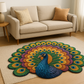 Royal Peacock Design Floor Mat Elegant Home