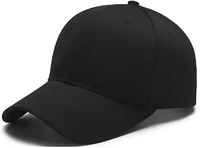 A- Adjustable Black Plain Cap Unisex Quick Drying Sun Hat For Summer Activities