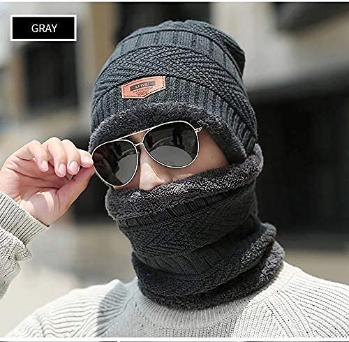 Winters Cap & Muffler for Men & Women(Gray)