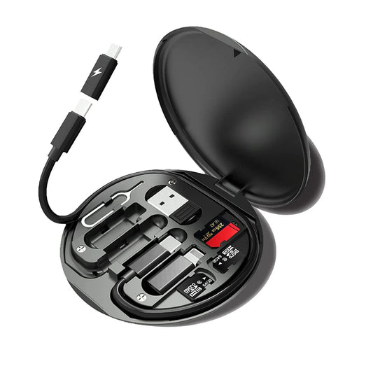 🔌 8-in-1 Fast Charge Cable Kit – USB-C, Lightning & Micro + Compact Travel Box ✈️Just @ ₹299/-