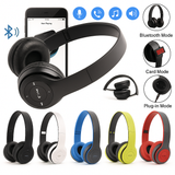 Foldable Wireless Bluetooth Headphones with Built-In Microphone – Stereo Sound