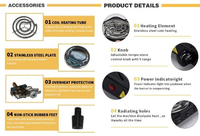 Flameless Electric Cooking Stove And Room Heater