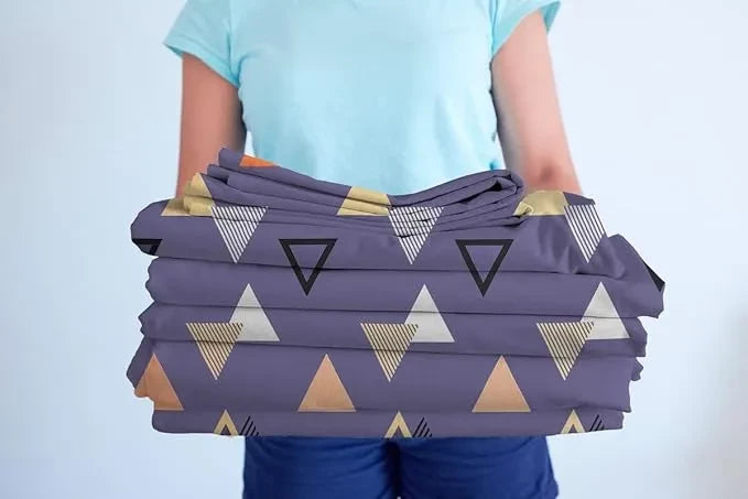 Cotton Elastic Fitted Double Bedsheets With Pillow