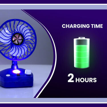 Rechargeable Portable Fan with LED Light