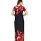 Womens Set Printed Satin Maxi Nighty 299