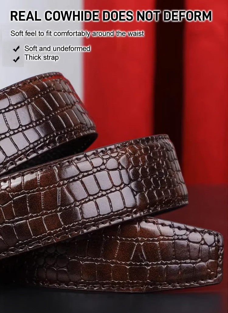 Mens Leather Automatic Buckle Belt Buy Get