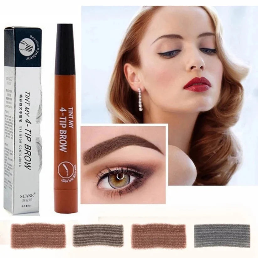 Buy One Get One Waterproof 4 Points Long Lasting Eyebrow Pen