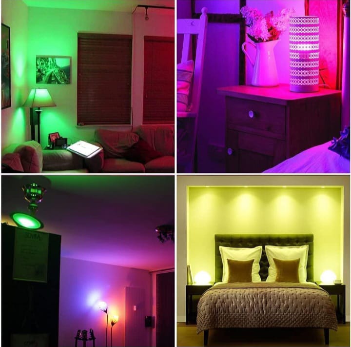 Color‑Changing LED Bulb Bluetooth Speaker With Remote