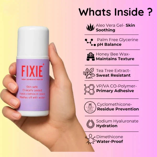 Fixie Instant Body Adhesive Roller Mess Stress