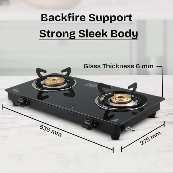 Burner Manual Compact With Toughened Glass Gas