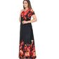 Womens Set Printed Satin Maxi Nighty 299