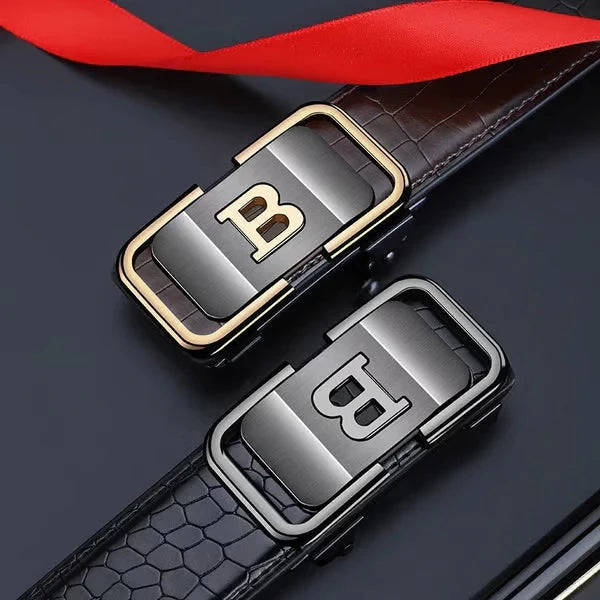 Mens Leather Automatic Buckle Belt Buy Get