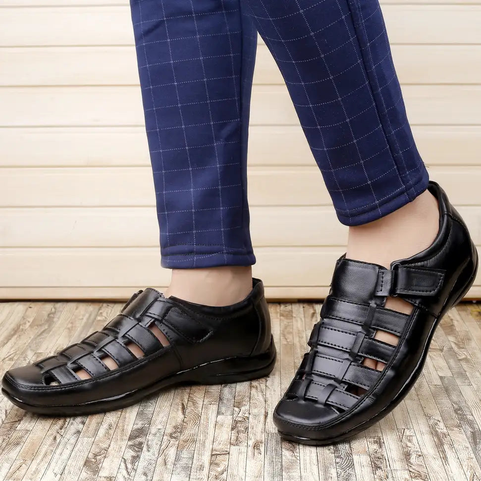Casual Black Sandals For Men 299