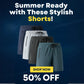 Mens Stretch Shorts Soft Breathable Summer Wear