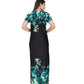 Womens Set Printed Satin Maxi Nighty 299