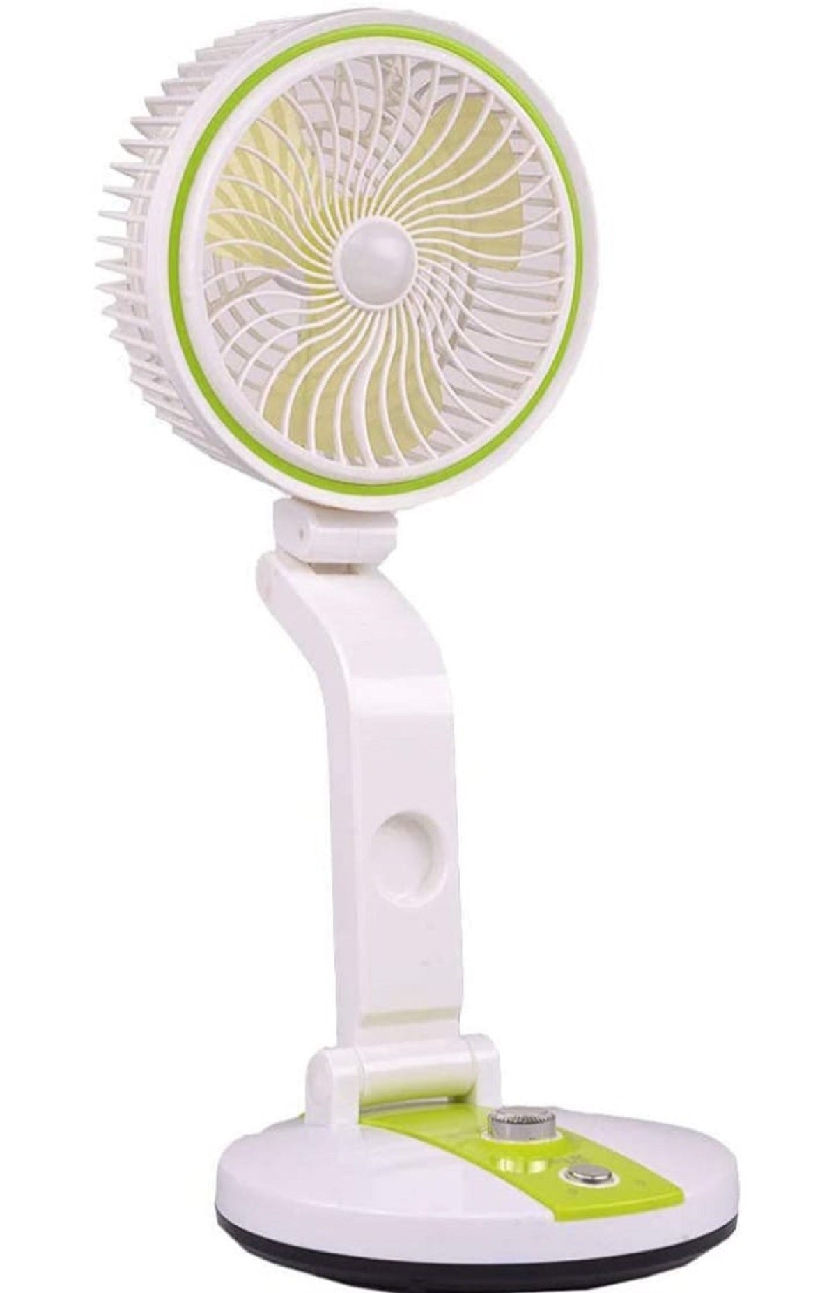 Portable Fan LED Light USB Rechargeable Folding