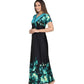 Womens Set Printed Satin Maxi Nighty 299