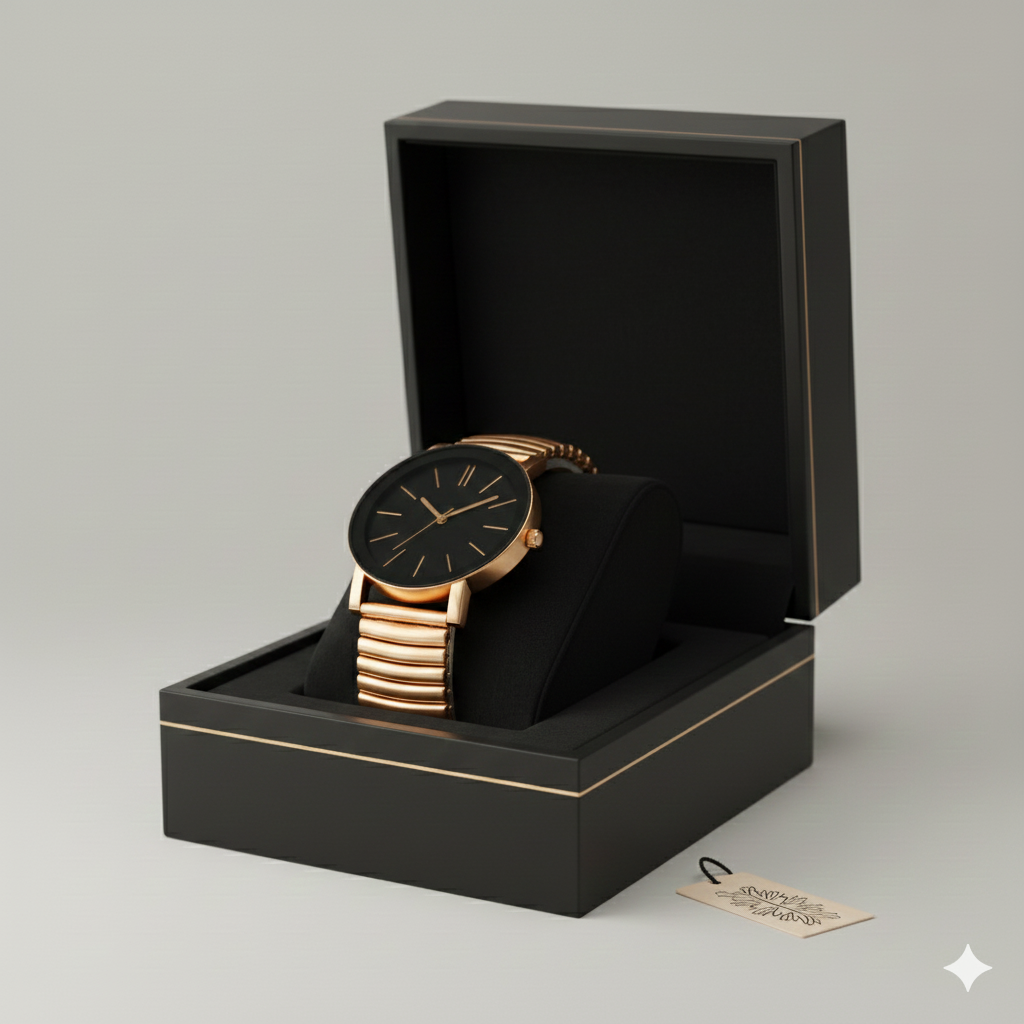Unisex Stretchable Golden Watch-UP