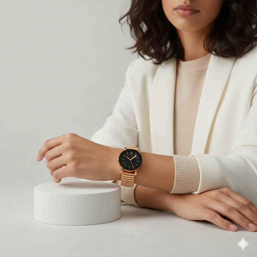 Unisex Stretchable Golden Watch-UP