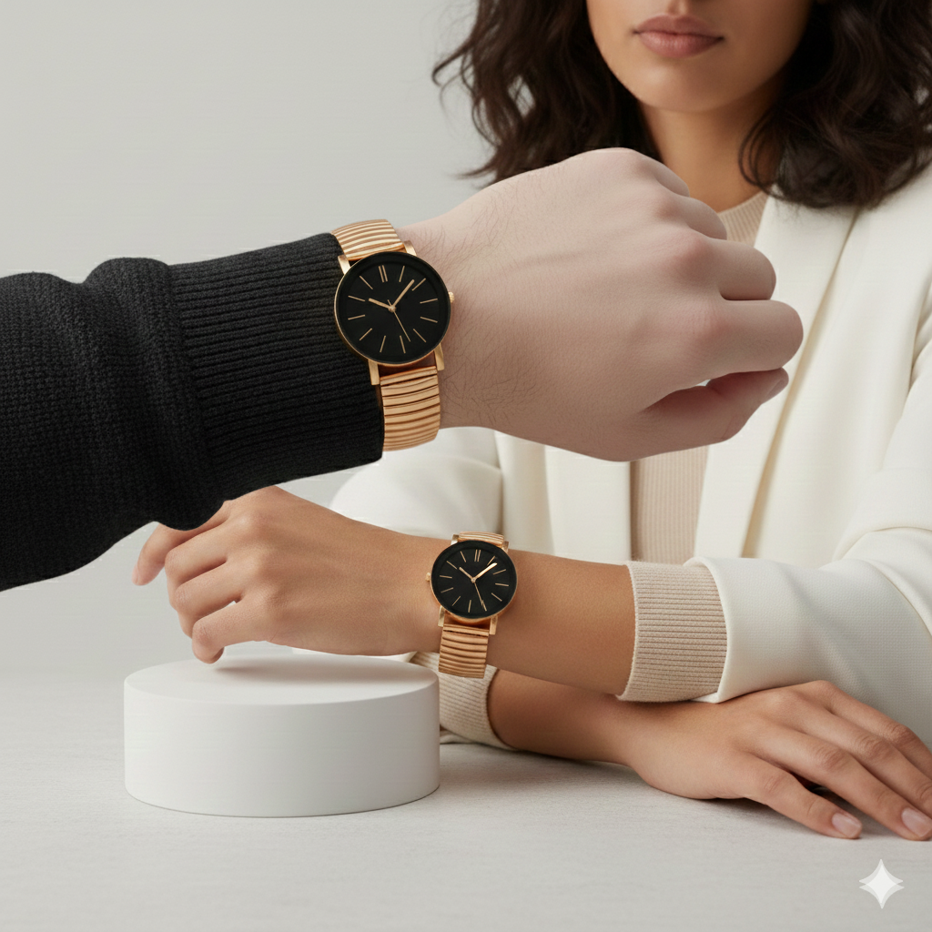 Unisex Stretchable Golden Watch-UP