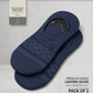 Gogear Premium Unisex No-Show Socks pack of 2 sets made with breathable cotton in navy blue