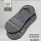 Gogear Premium Unisex No-Show Socks pack of 2 sets in gray, featuring low-cut design and breathable cotton material