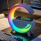 G-Shape Bluetooth Speaker Lamp with Wireless Charger
