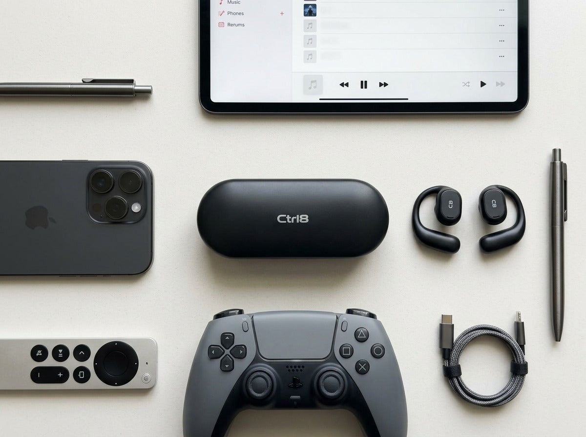 Ctrl8_X29_Open Ear Headphones with Digital Display Charging Case True Earbuds