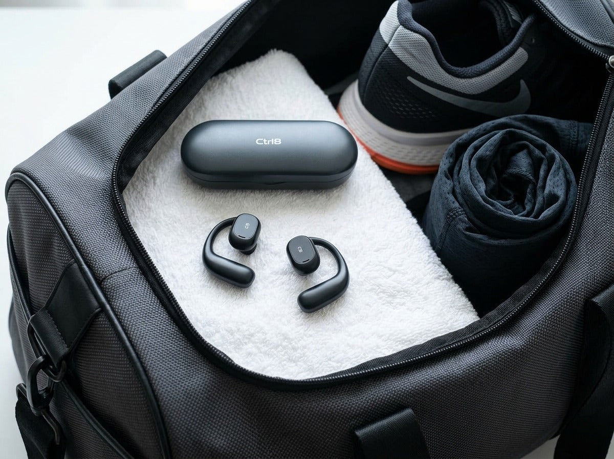 Ctrl8_X29_Open Ear Headphones with Digital Display Charging Case True Earbuds