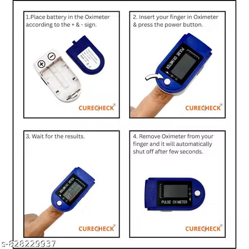 Oximeter – Portable Fingertip SpO₂ & Heart Rate Monitor with Battery Indicator-V