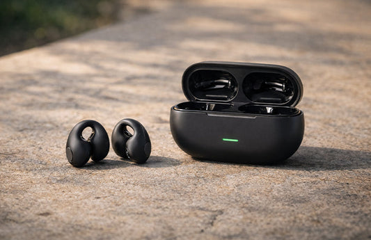 T75 Open-Ear Clip-On Bluetooth Earbuds with Secure Fit Design